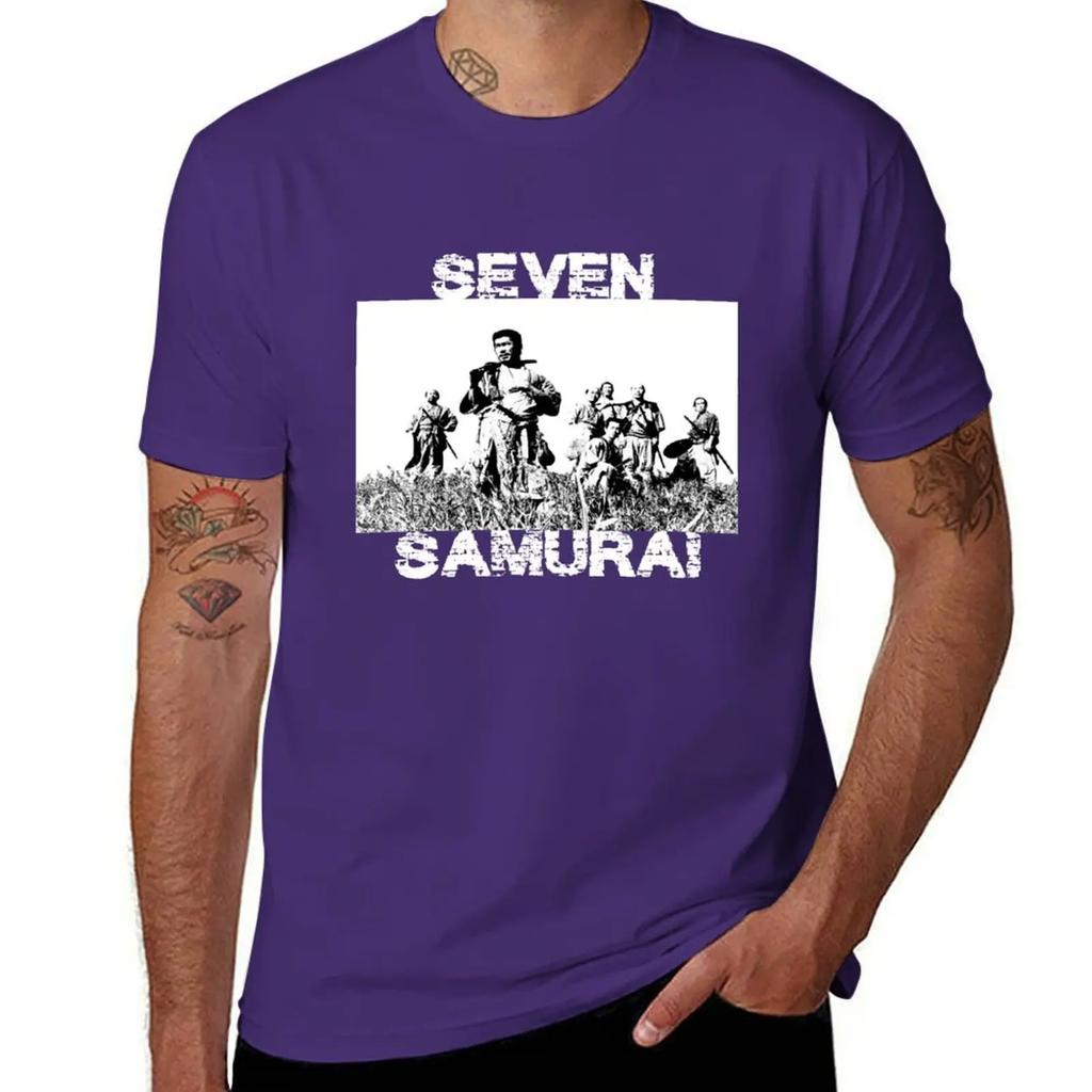 Seven Samurai - 7 Samurai T-Shirt anime vintage clothes heavyweight t shirts for men