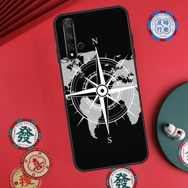 Compass For Huawei Nova 5T 9 10 SE 7i 8i 11i 12i Y73 Y72 Y61 Y91 Y60 Y70 Y90 P20 P30 P40 Lite Case