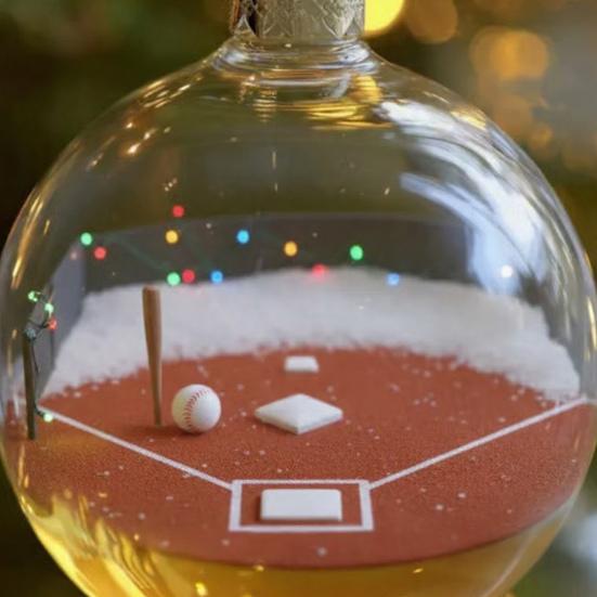 Sportovní míče Vánoční ozdoby 3D Ozdoba sněhová koule se sportovními mikroscénami Průhledná plastová závěsná koule na vánoční stromek Domácí dekorace