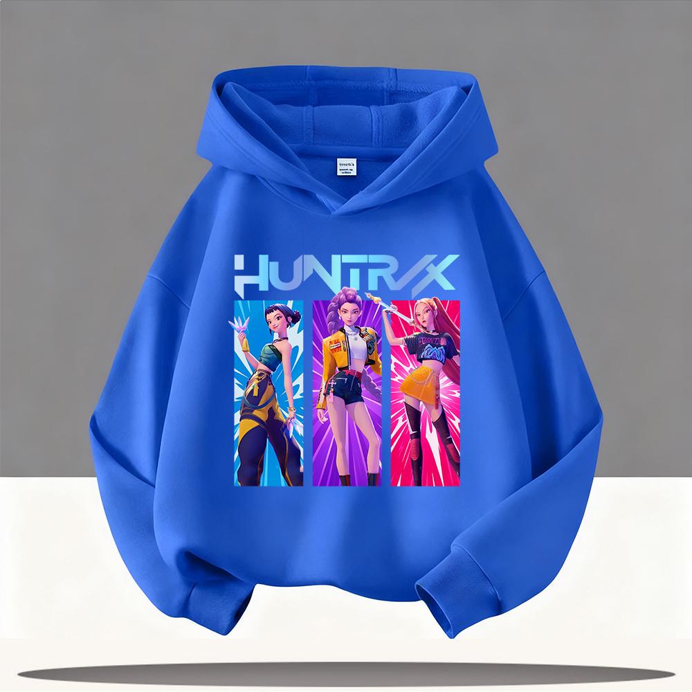 Kpop Demon Hunters Children Hoodie Fashion Rumi Sweatshirt Pullover Long Sleeve Autumn Boy Girl Cartoon Y2K Hooded Sportswear