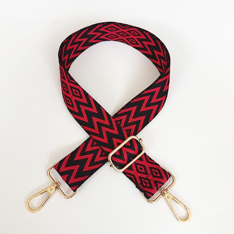 Bunter Damen-Taschen-Ersatzriemen - Bestickt, Breit, Dekompressionsfähig, Einzelne Schulter, Umhängetasche, Rucksack, Lanyard-Stil.