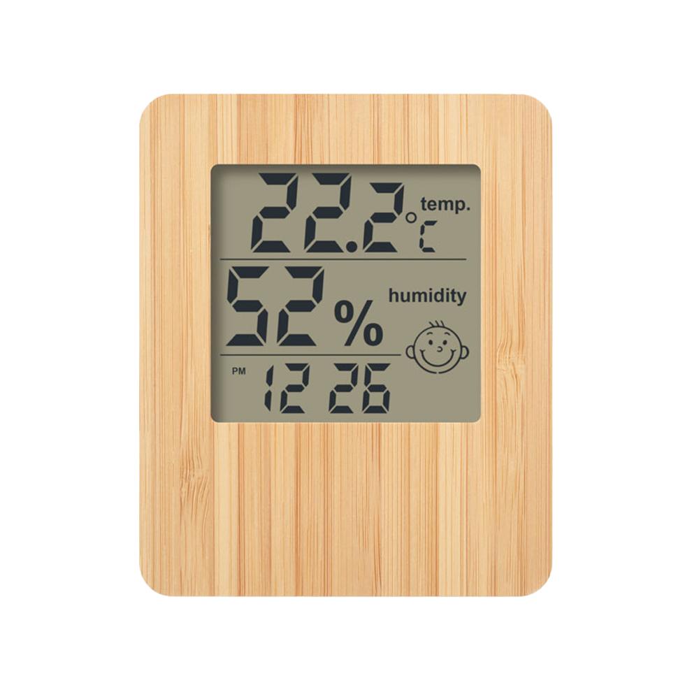 MidOcean Bamboo Digital Desk Clock