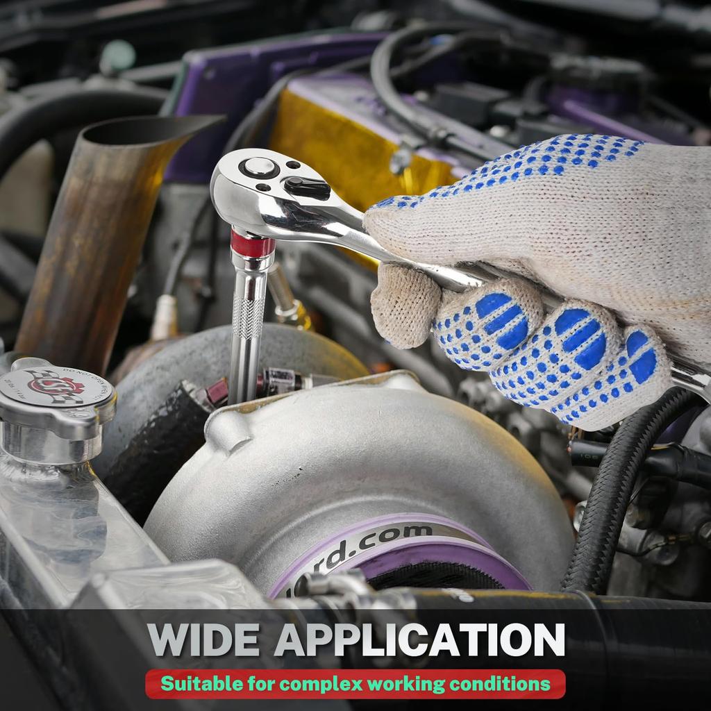 9Pcs Wobble Socket Extensions Set, Ratchet Extensions 1/4" 3/8" 1/2", Wobble Extensions, Drive Socket Extension Length Bar Set