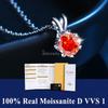 S925 Sterling Silver High Jewellery 100% Moissanite Pendant Necklace D Colour with GRA Certificate for Ladies' Wedding, Party