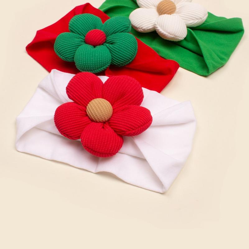 3Pcs Baby Christmas Decorative Headband Set, Children's Soft Elastic Headband Combination, Baby Headband