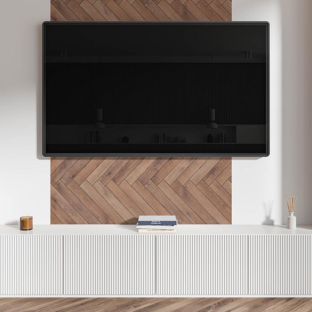 Okładzina Winylowa Samoprzylepna Z Nadrukiem 120X60 Cm Wzór Desek W Jodełkę