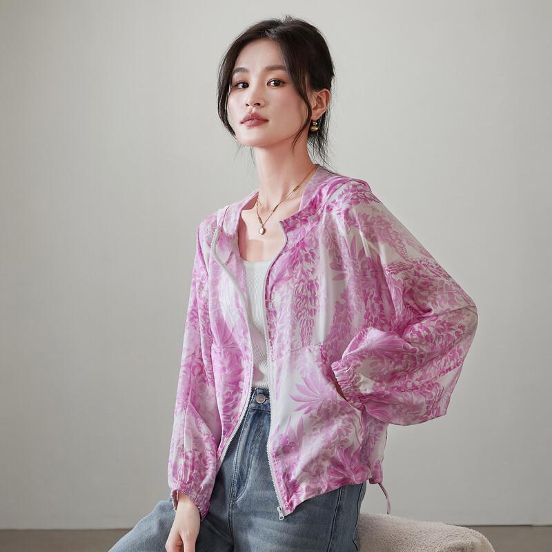 SOFSIL Women s Silk Hooded Casual Jacket L