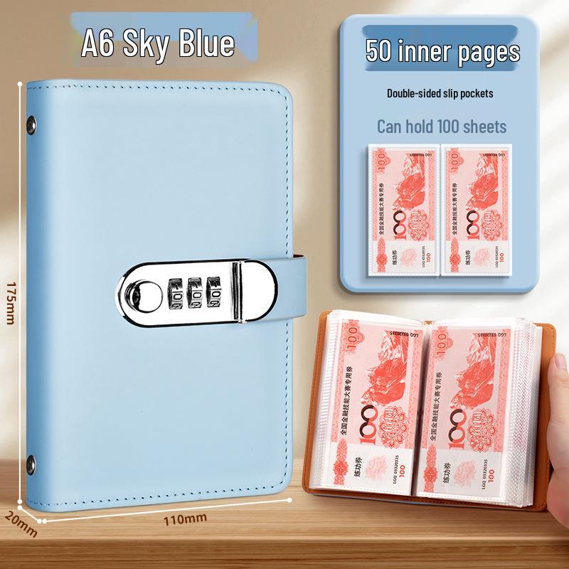Waterproof Cash Savings Book: Large Capacity Money Storage Album & Banknote Clip