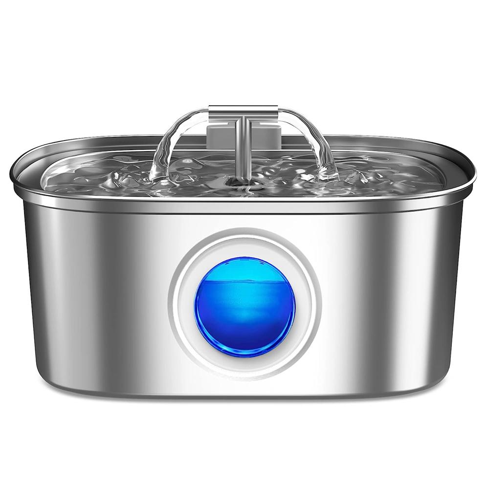3.2L Cat Drinking Fountain Automatic Stainless Steel Pet Dogs Water Dispenser Ultra-quiet Pump Water Foutain For Multiple Pets