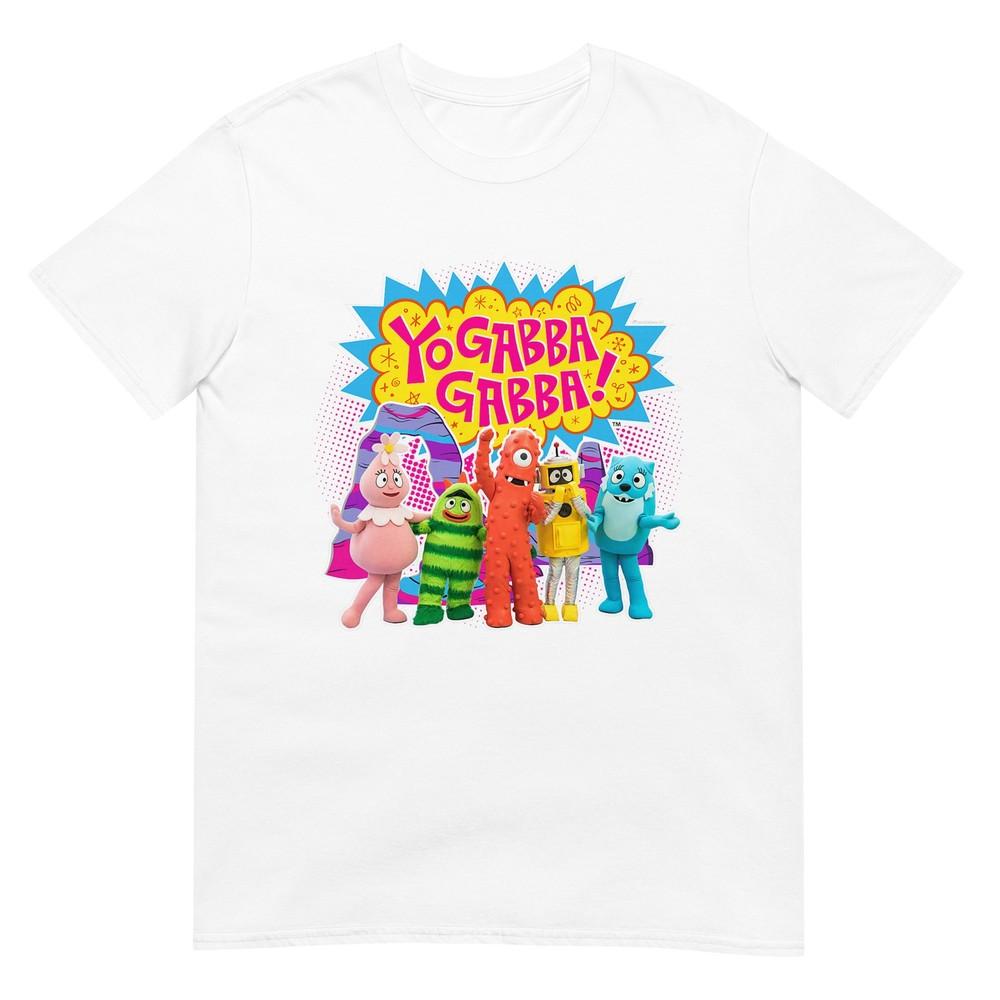 Yo Gabba Gabba Colorful Character Cutouts Tshirt S