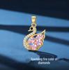 Swan Zirconia Titanium Steel Necklace - Elegant Summer Luxury Clavicle Jewelry for Women
