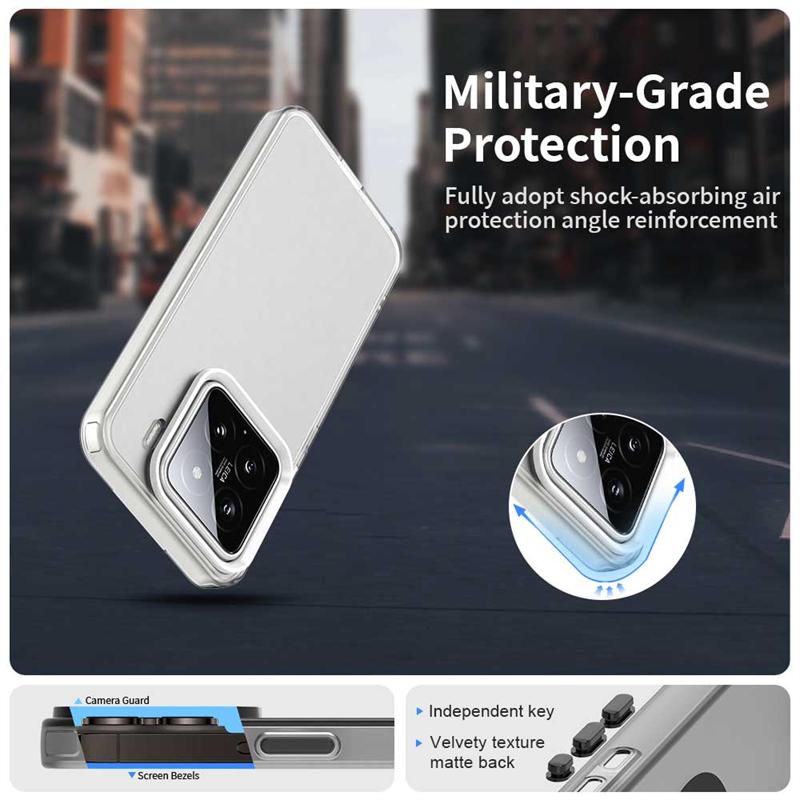 For Xiaomi 15 Case Cover Xiaomi Mi 15 Capas New Shockproof Back Transparent Colour Frosted Matte Clear Fundas Xiaomi 15 Xiaomi15