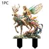 Forest Elf And Magic Deer Garden Stake Card Acrylic Garden Ground Potted Plant Decoration Scene Decoration Garden Decoration