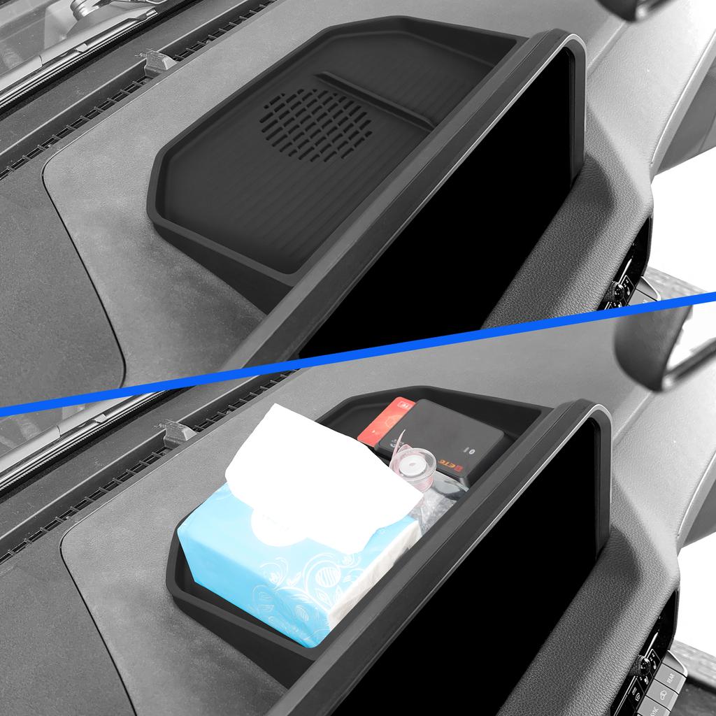 Für 2025-2025 Toyota Land Cruiser Prado J250 LC250 Zentralbildschirm Hintere Aufbewahrungsbox Auto Armaturenbrett Ablagefach Zubehör Schwarz