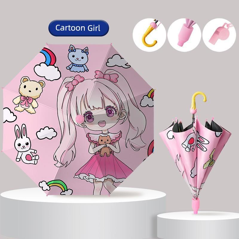 Children's Umbrella, Waterproof Cover for Kindergarten and Primary School Students, Safety Automatic Umbrella, Cute Cartoon for Boys and Girls