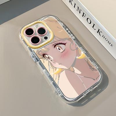 Ragazza Timida Bellissima per IPhone17promax Custodia per Telefono Specchio Crema Olio 16 Nuova di Zecca 15 Cartone Animato 14
