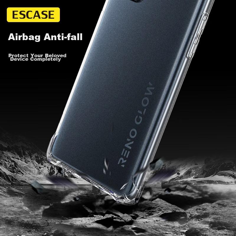 ESCARE OPPO Reno5 Pro+ Phone Case Protective Cover, 5G Version Airbag Full Protection Shockproof, ES-Ip9 Series, Upgraded Transparent White Versio