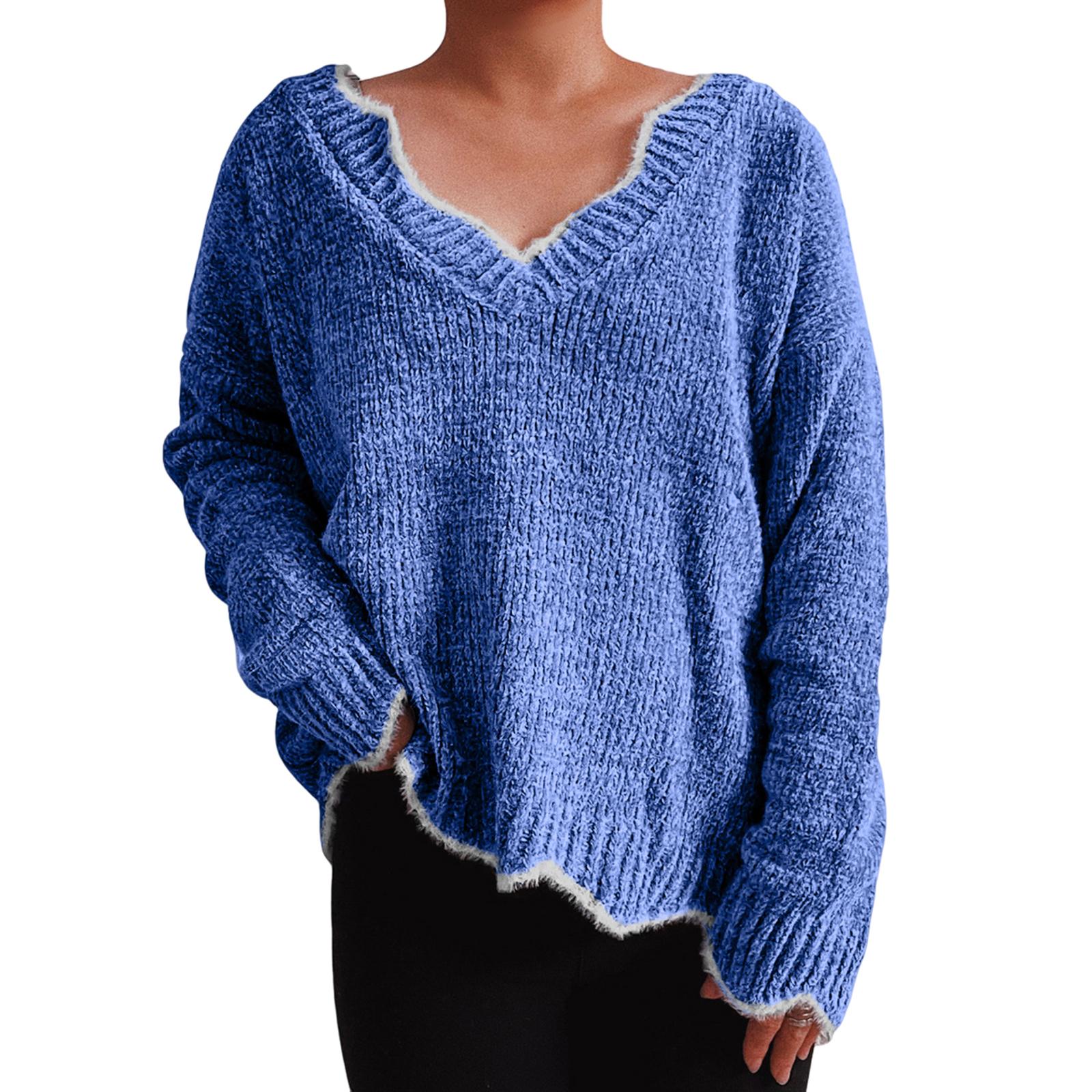 

Women s Casual French Petal Collar Oversized Chocolate Brown Fall Collection Long-Sleeve Top XL