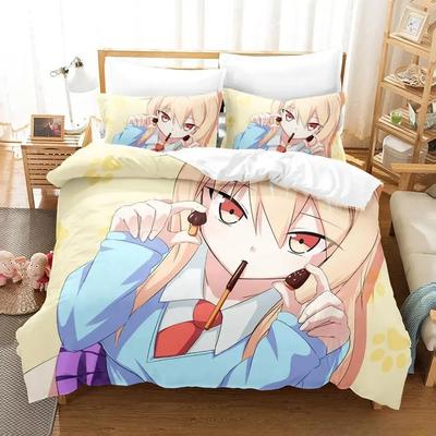 Comfortable Anime Print Duvet Cover Set With Duvet Cover And Pillowcases Single Twin Full Queen King Sizes For Adults And Kids