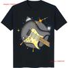 Retro T Shirt For Music Lovers Dark Blue With Yellow Stars Vintage Comfortable Homme Soft Stretched Breathable Casual