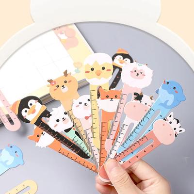 50 יחידות/שקית סימניות חיות חמודות סרגל נייר למסיבת יום הולדת של ילדים פרס לכיתה ציוד לבית הספר מתנה לילדים