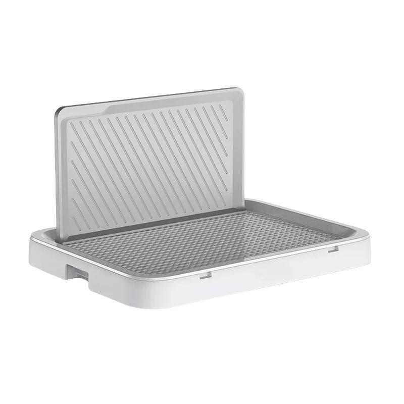 

Туалет для домашних животных собак с защитой от брызг - Конструкция с перегородкой со съемной сеткой, горшок для щенков, лоток для кошачьего наполнителя и практичный инструмент для обучения уборке L 50.5x39cm белый