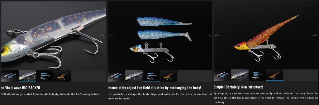 Jackall Big Backer Soft Vib 28 grams 115 mm Sinking Lure Red Gold (5846)