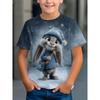 Fashion Children's Clothing Crew Neck Short Sleeve 3D Casual Color Printing Casual Short Sleeve Crew Neck T-Shirt