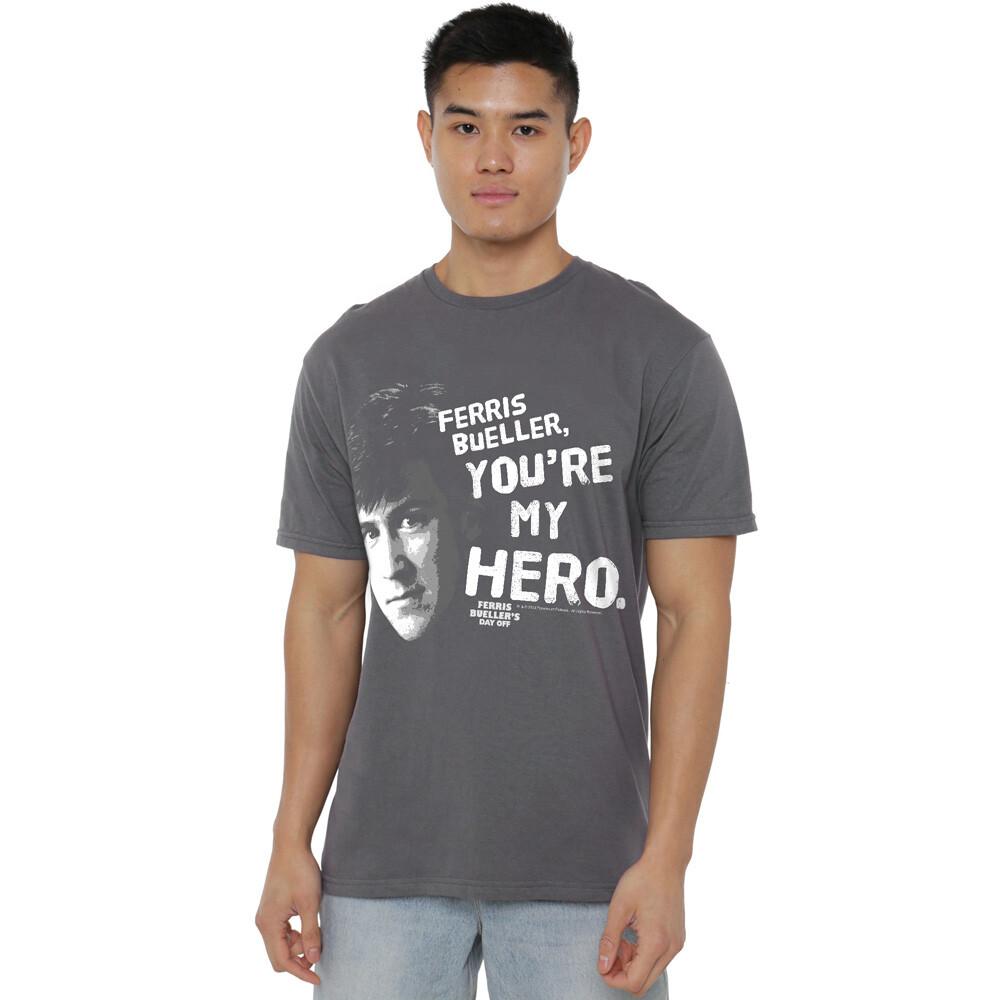 Ferris Bueller My Hero T-Shirt S-2XL Charcoal S
