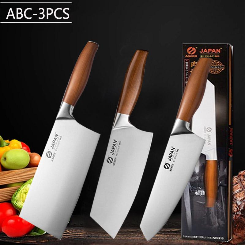 WXCOO Professional Japanese Kitchen Knife Fruit Peeler Utility Knife Stainless Steel Fish Fillet Knife Meat Cleaver Cooking Tool