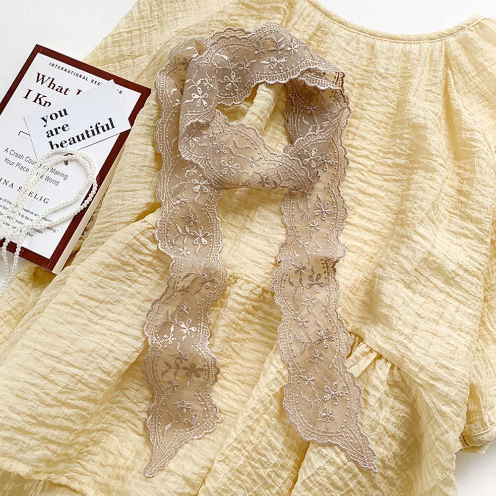 Elegant Lace Scarf Floral Neckerchief Summer Headband for Women