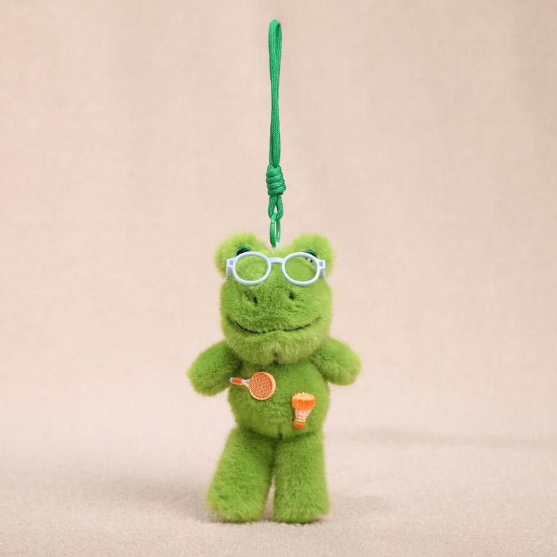 Charming Plush Frog Keychain Cute Stuffed Animal Accessory for Bags and Gifts