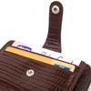 Interesting Women's Purse Made of Genuine Textured Leather CANPELLINI Wallet 21493 Brown