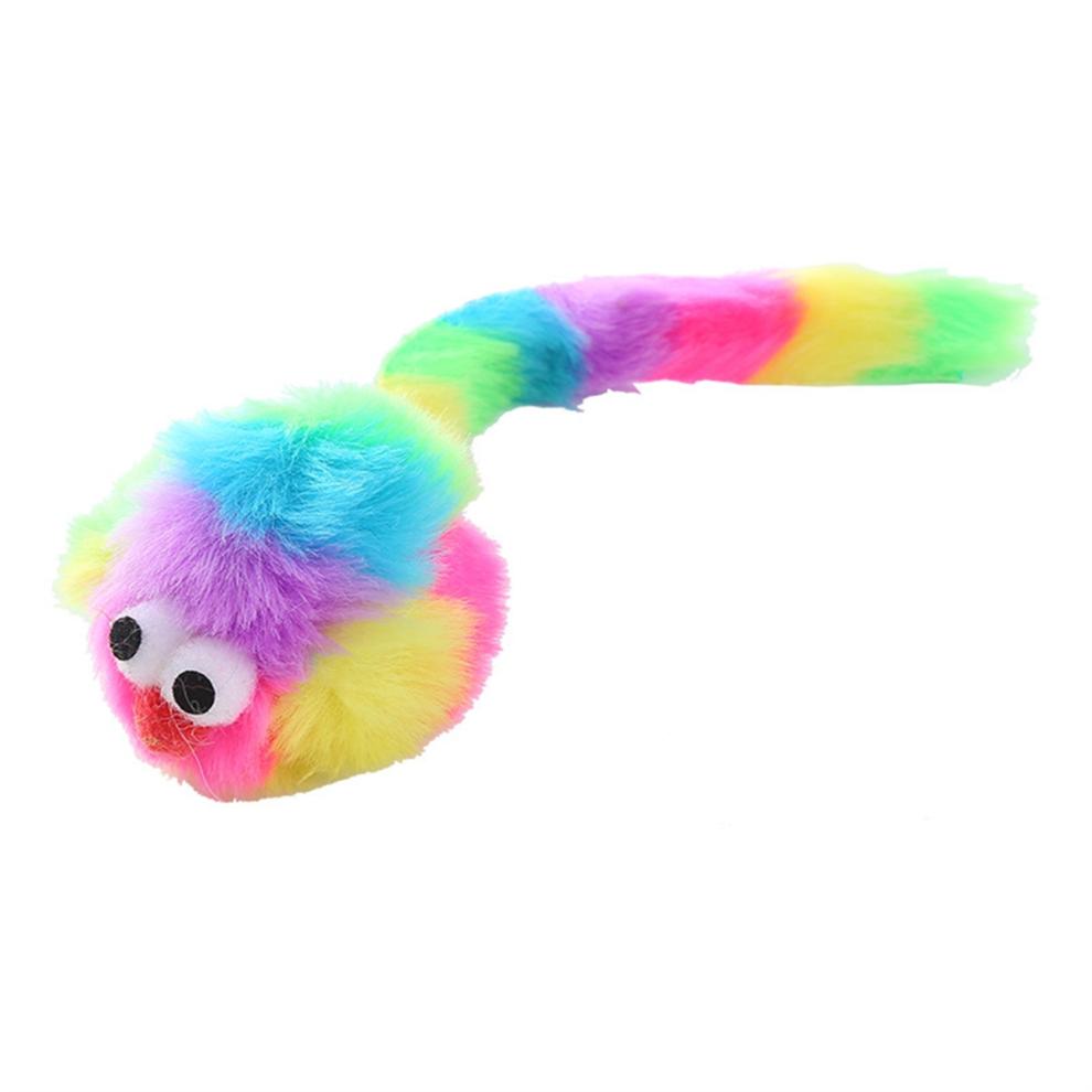 10PCS Rainbow Rabbit Plush Mouse Toy Includes Rattonite Bite Resistant Interactive Play Pet Supplies