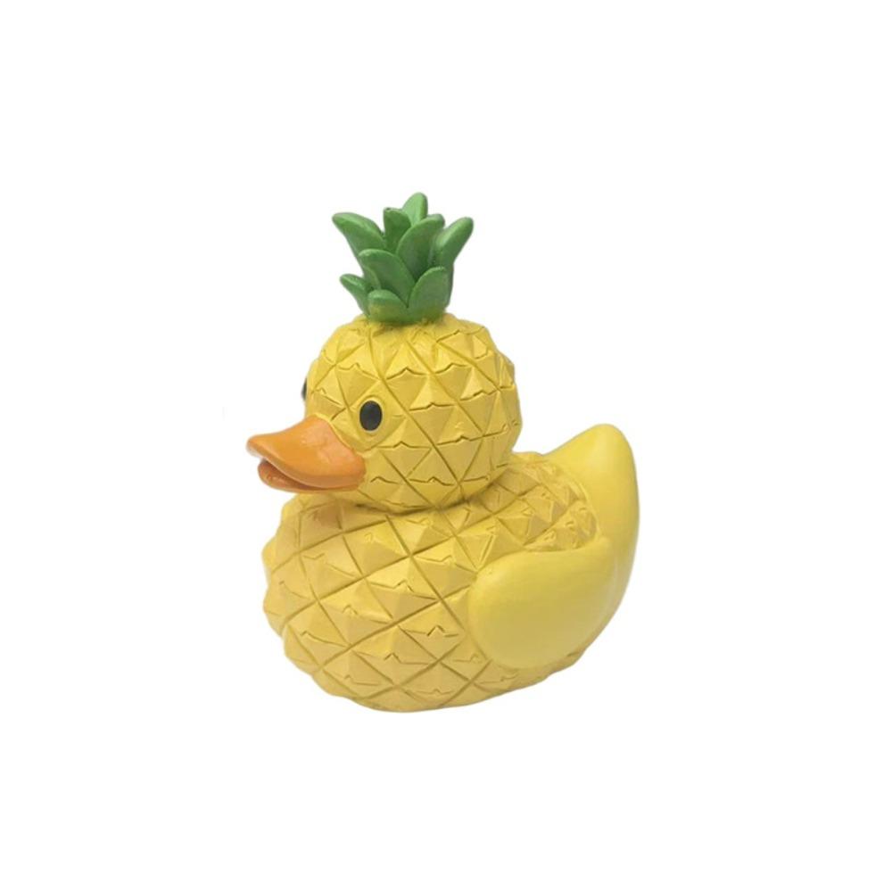 Resin Duck Figurine Cartoon Miniatures Ornament Desktop Decoration Fruit Duck Statue  Model Toy