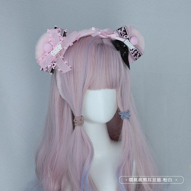 Ein handgemachtes japanisches niedliches Plüschbärenohr Olita Kopfschmuck Cosplay-Accessoires Tierohr Stirnband