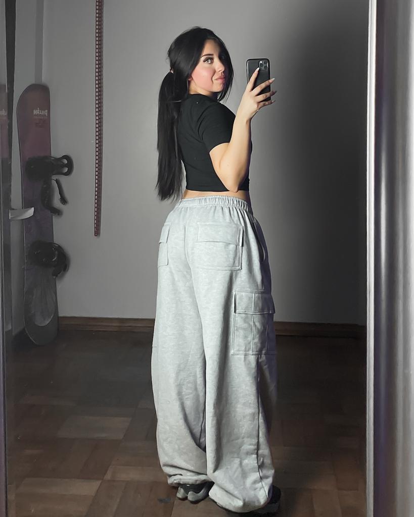 European and American casual women's clothing street style tooling trousers loose fashion waist wide-leg pants mopping pants women