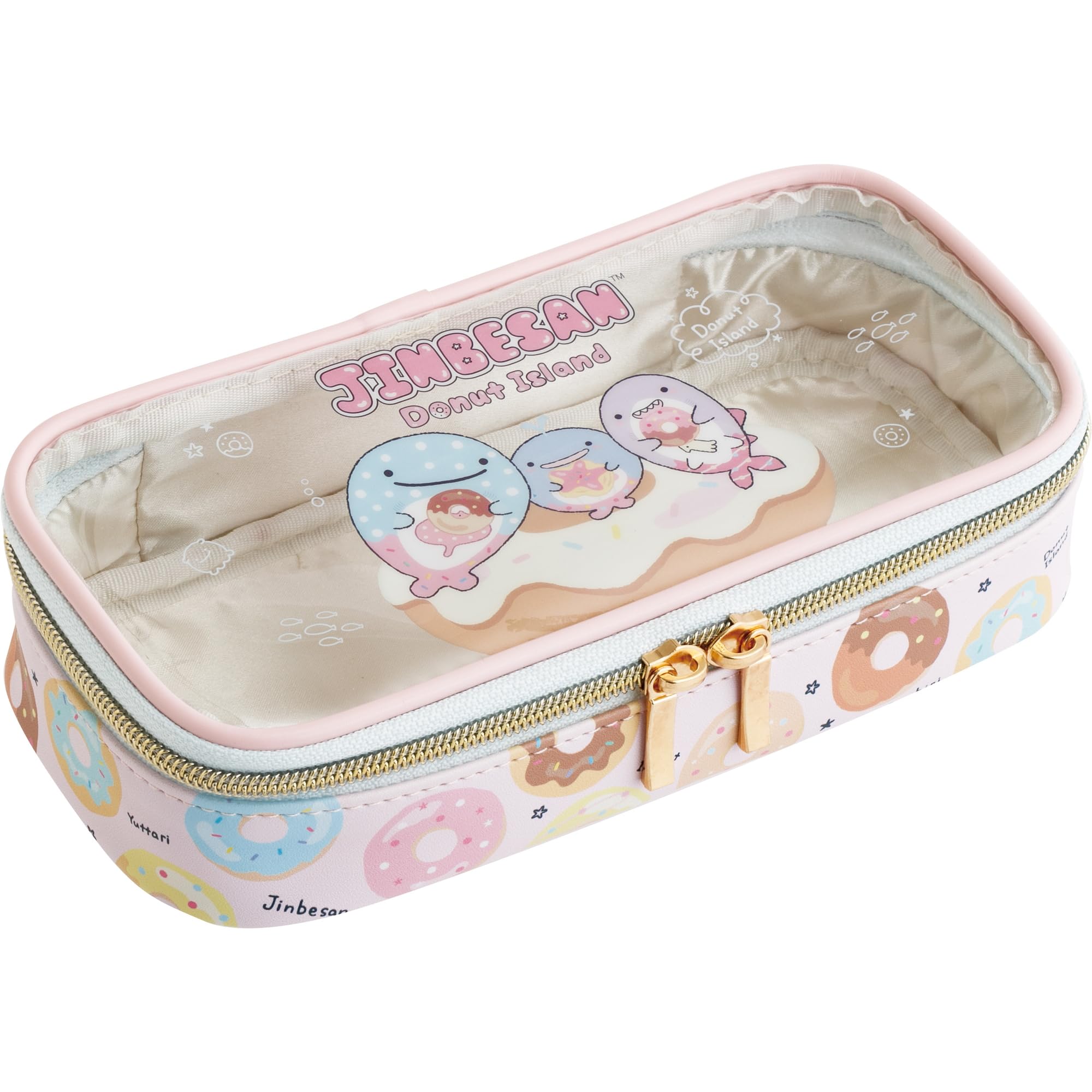 and Donut Pen Pouch PT21501 San-X Jinbe-san  Jinbe-san Island  H90×W205×D60mm