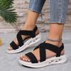 Women’s Elastic Strap Open-Toe Sandals Soft Sole Casual Summer Shoes