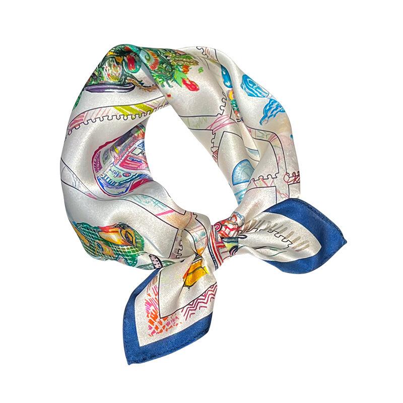 100% Natural Silk Scarf Women Mulberry Luxury High Quality Square Fashion Hair Neckerchief Shawl Wraps Hijab Bandana Scarves