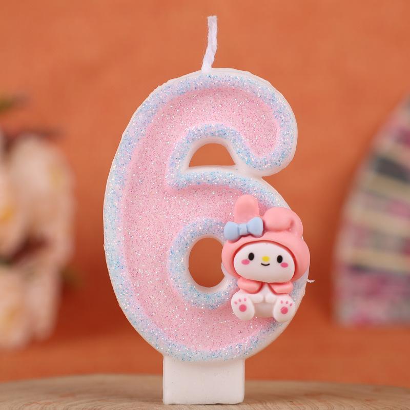 Cartoon Numbers Birthday Candles Cake Decoration Creative Handmade Candles Party Holiday