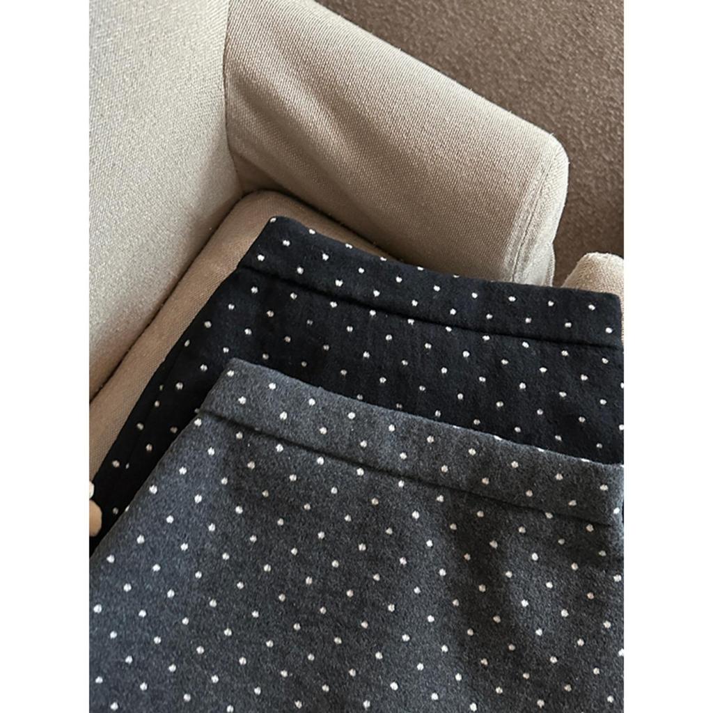 Plus-Size Women's Polka Dot Ruffle Lace Mini Skirt - High Waist, Slimming & Hip-Hugging Design