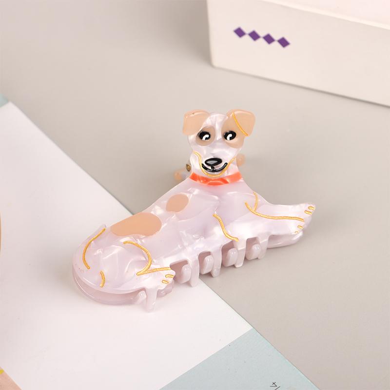 1Pcs Cute Cartoon Dog Hair Clips Acrylic Hair Clips For Women Girls Pins Hair Accessories Hair Grips Acetate Headwear Party Gift