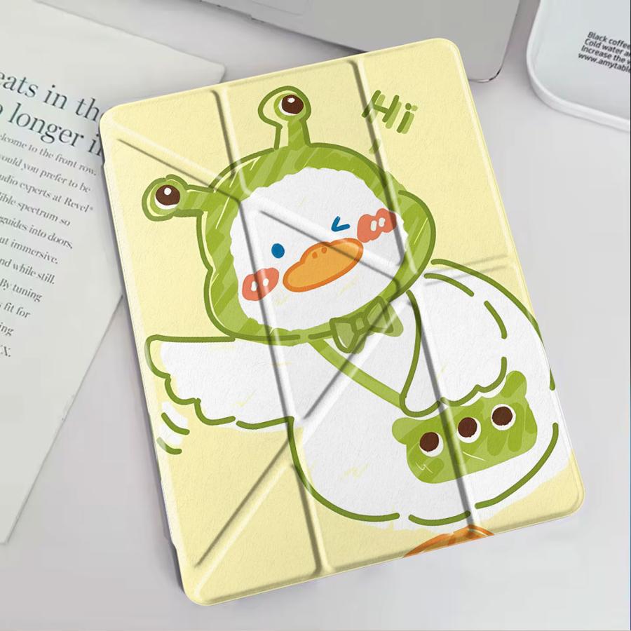 Duck Cute Tablet Case For iPad Mini 6 7 Air 4 5 M3 M2 1 2 M4 11inch Pro 11th 10th 9th 8th 7th 12.9inch Pro 2025 Holder Cover