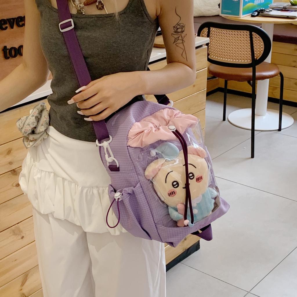 The Schoolbag Is High-value, Sweet, Cute, Transparent, Painful, and Versatile for Junior High School Students.