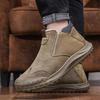 Winter Men's Snow Boots Fur Lined Thickened Warm Cotton Slip-On Sports Trendy Shoes
