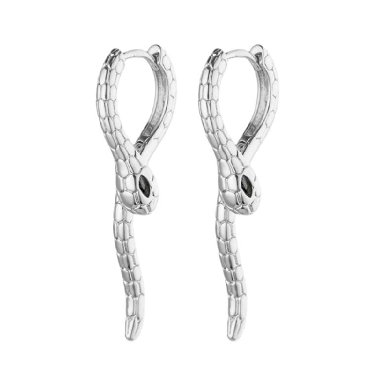 

Sophisticated Curved Snake Design Earrings Copper Craftsmanship For Fashion Enthusiasts