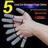 Level 5 Cut-Resistant Thumb and Finger Sleeves – Anti-Cut, Elastic, Wear-Resistant Protection for Carving and Picking