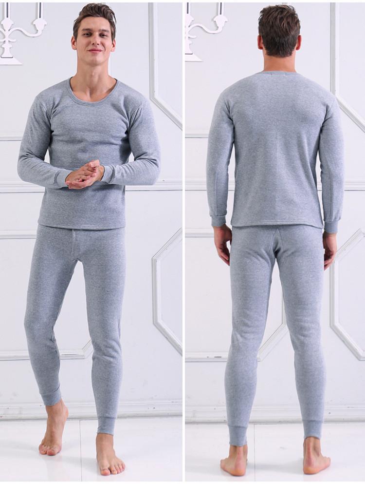 Men's Thermal Underwear Set: Buy One Get One Free. Autumn/Winter Cold-Proof, Includes 2 Sets with Velvet Lining.