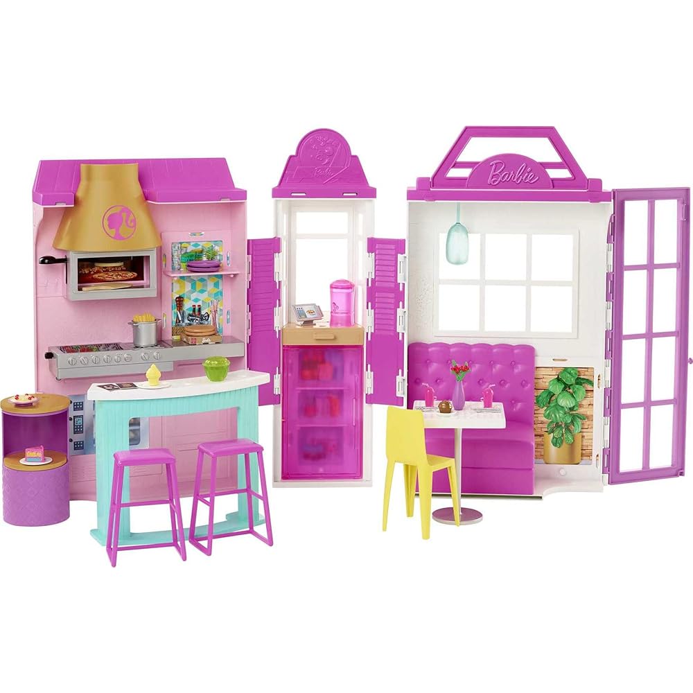 

Barbie Grill Restaurant Playset with Doll and Accessories for Ages 3 and Up